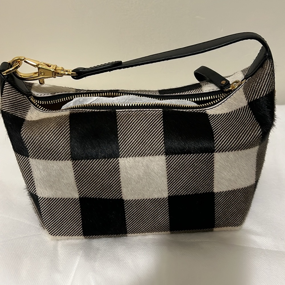 Lauren Ralph Lauren Print Calf Hair Medium Kassie Shoulder Bag - Picture 9 of 12